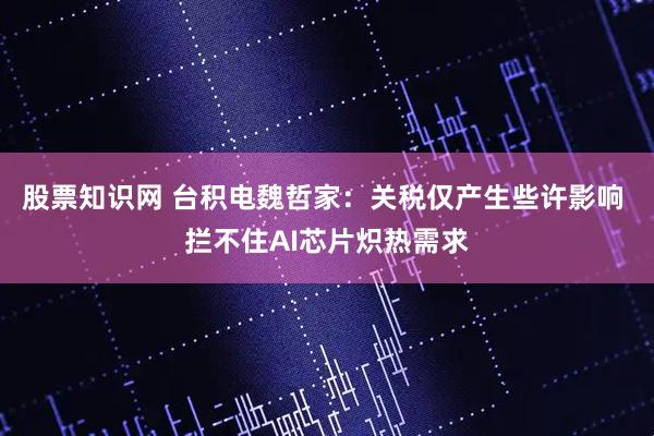 股票知识网 台积电魏哲家：关税仅产生些许影响 拦不住AI芯片炽热需求