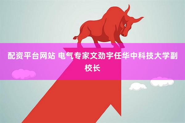 配资平台网站 电气专家文劲宇任华中科技大学副校长